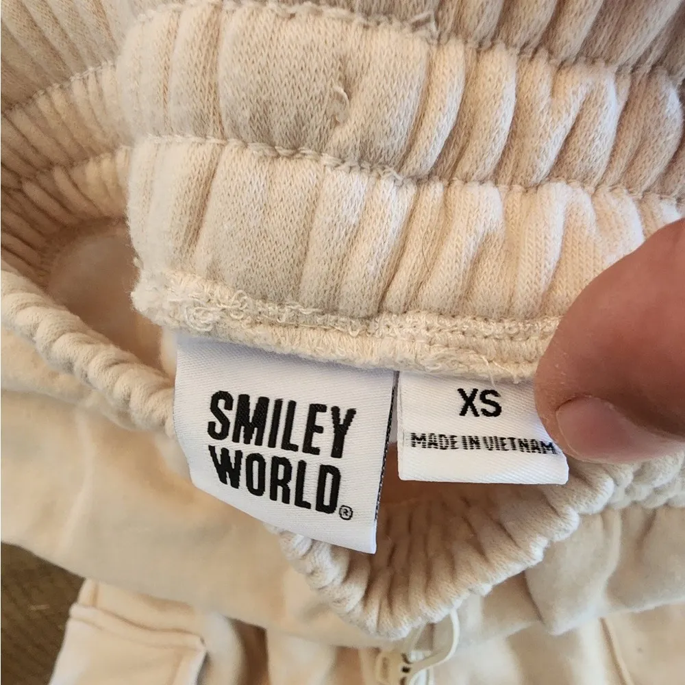 Smiley World Cargo Graphic Jogger Beige size womens xs Tan - Image 5
