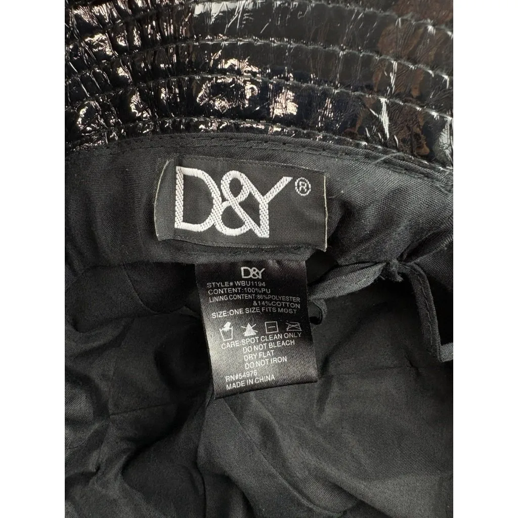 *Vintage D&Y Black Rain Bucket Hat Black Y2K 90's - Image 10