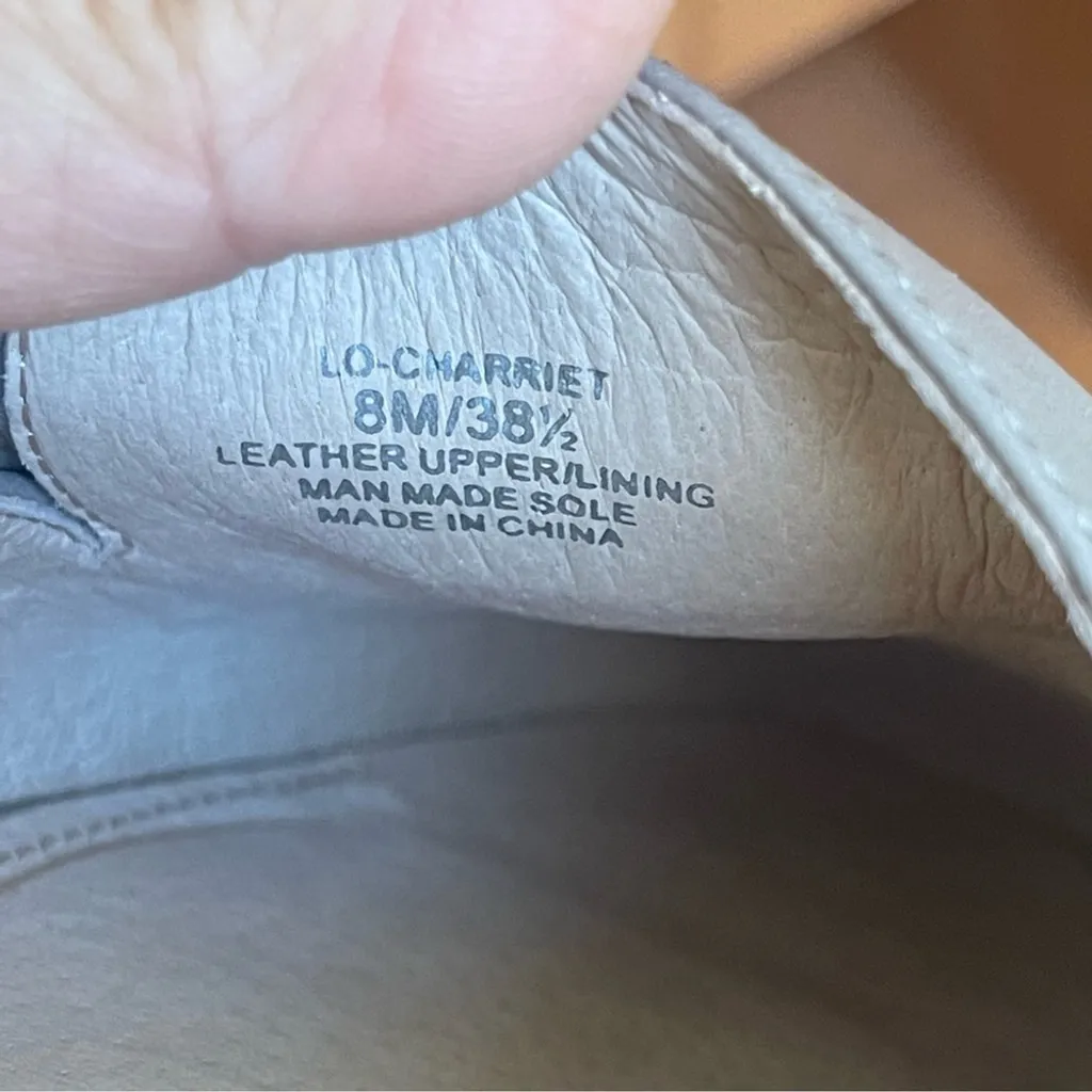 Louise et Cie LO-CHARRIET Light Gray Leather Loafer Mules Minimalist - Size 8M - Image 10