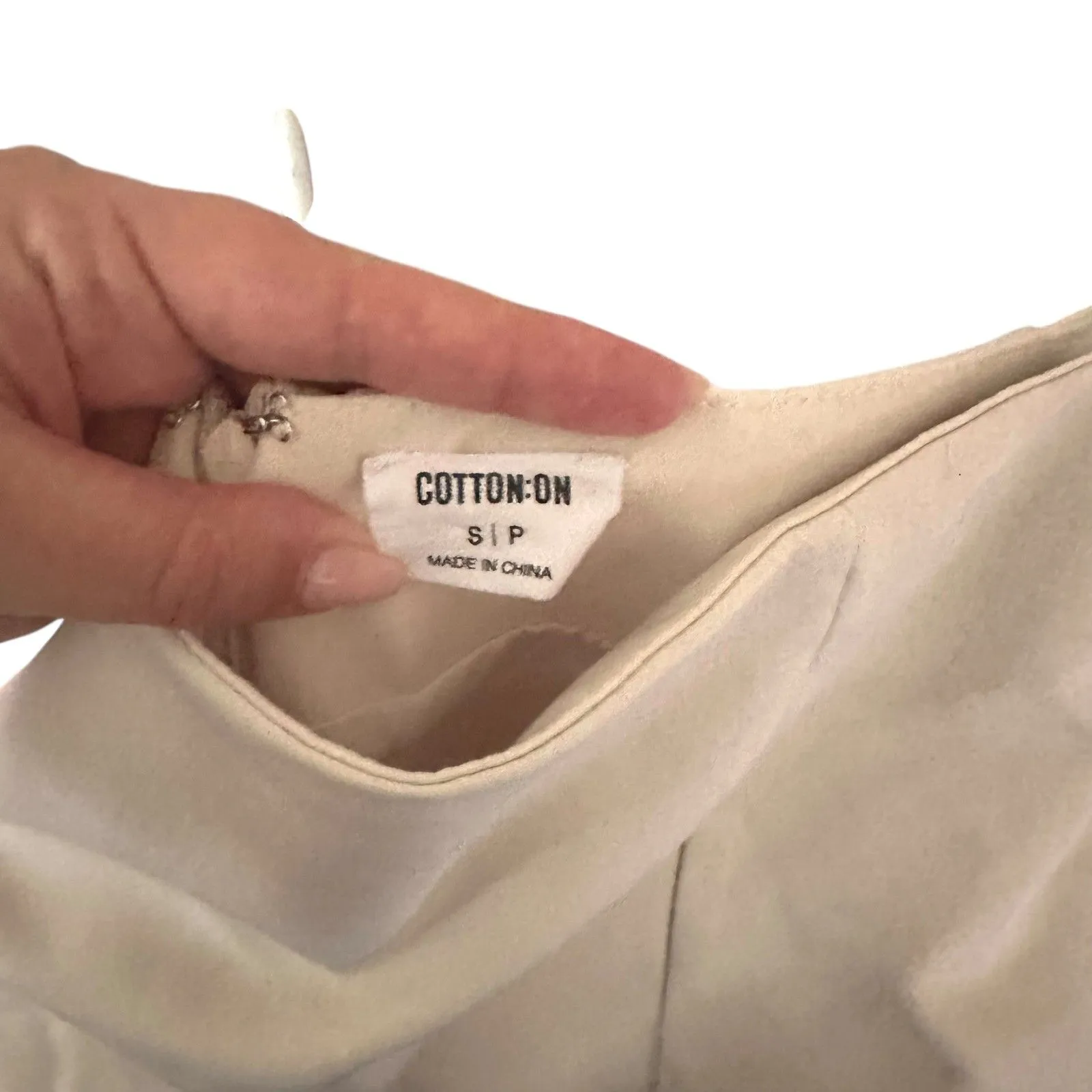 COTTON ON Mini Skirt Off White Small - Image 4