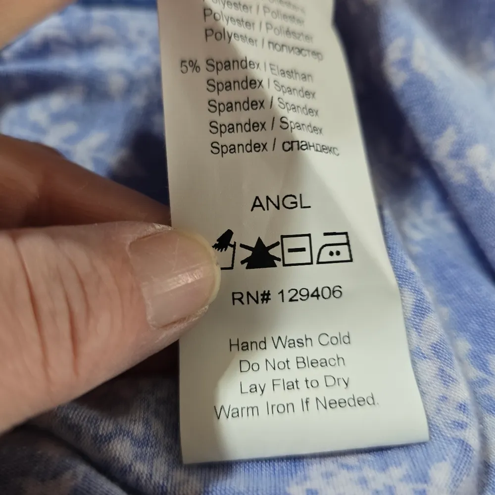 Venus Blue Paisley Off-Shoulder Pom Pom Trim Paisley Mini Dress Size Small - Image 9