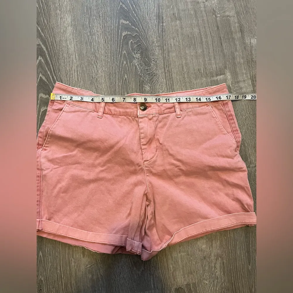 C&C California Shorts Coral Womens Size 12 Chino Khaki Stretch Beach Resort - Image 2