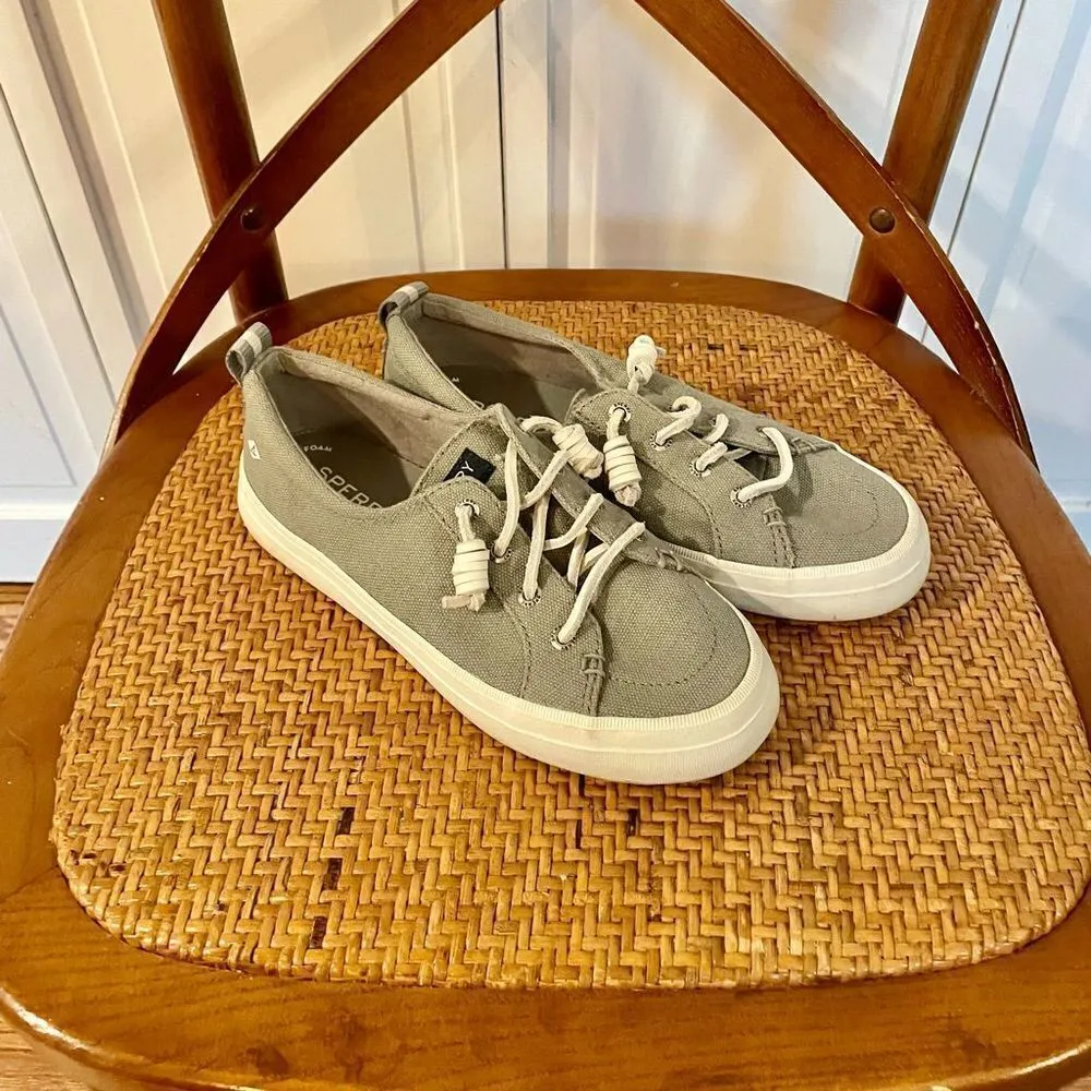 Sperrys nwob grey canvas slip on shoes 5.5 Gray - Image 2