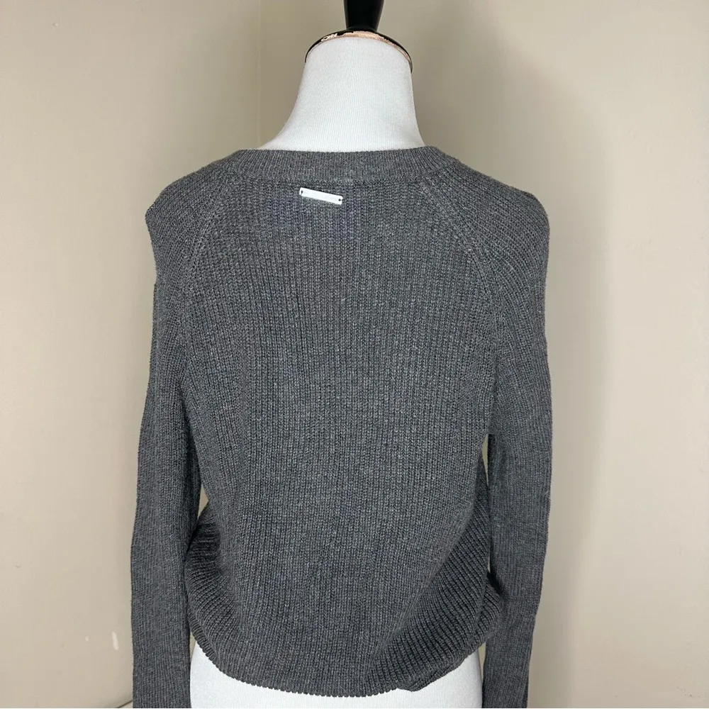 Grey knitted sweater with shoulder zipper Micheal Kors #knitwear - Image 6