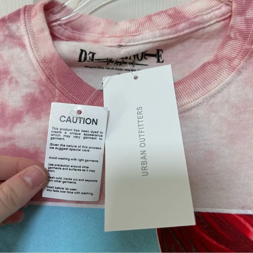 Death Note Panels Pink Tie Dye T - Image 4