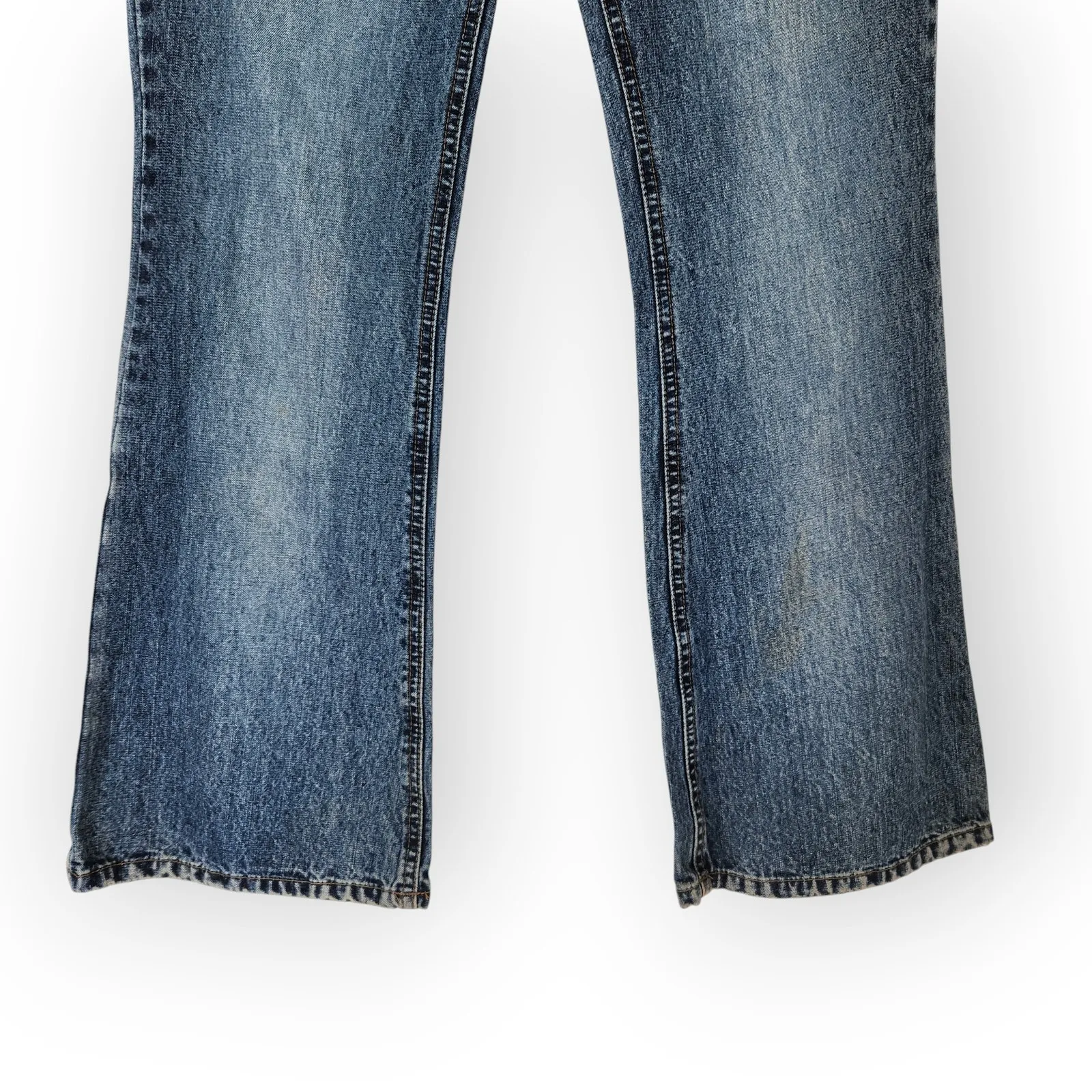 Y2K Mudd Low Rise Flare Jeans Blue Denim Vintage 2000s Mall Brand Bratz 6 - Image 3