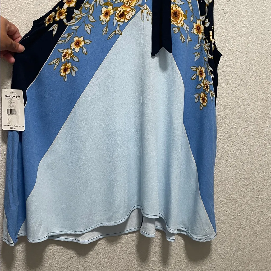 Free People Beat Of My Heart Boho A Line Floral Tunic Blouse Top Size Small - Image 5