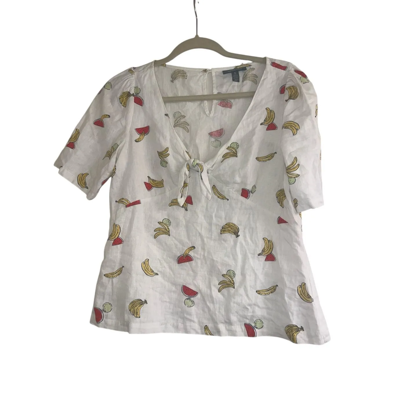 ✨ModCloth Pack a Picnic Tie Front Linen Sz Small Shirt✨ - Image 4