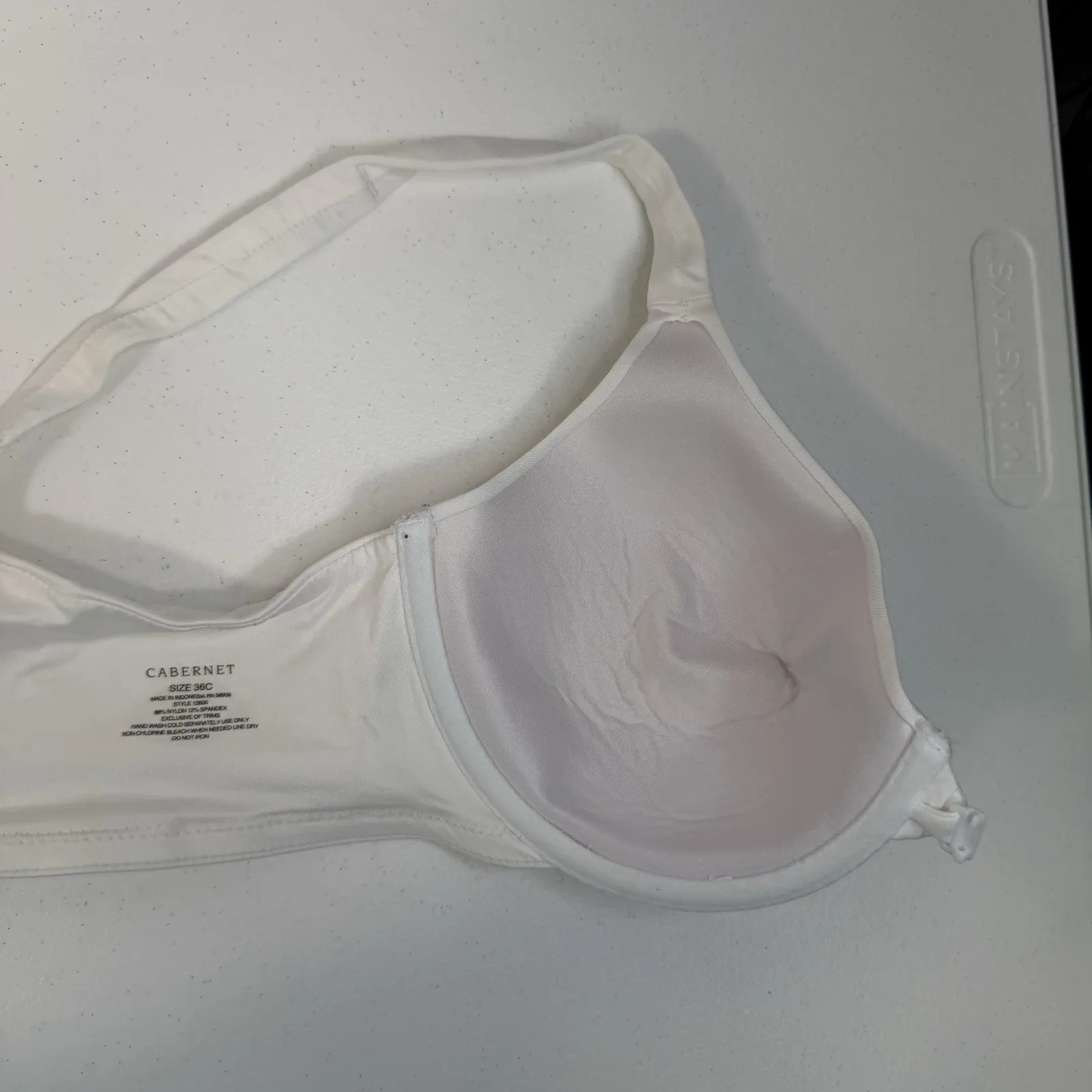 Cabernet 36C Bra 12600 Smooth Back Full Coverage Front Close Underwire White Size undefined - Image 9