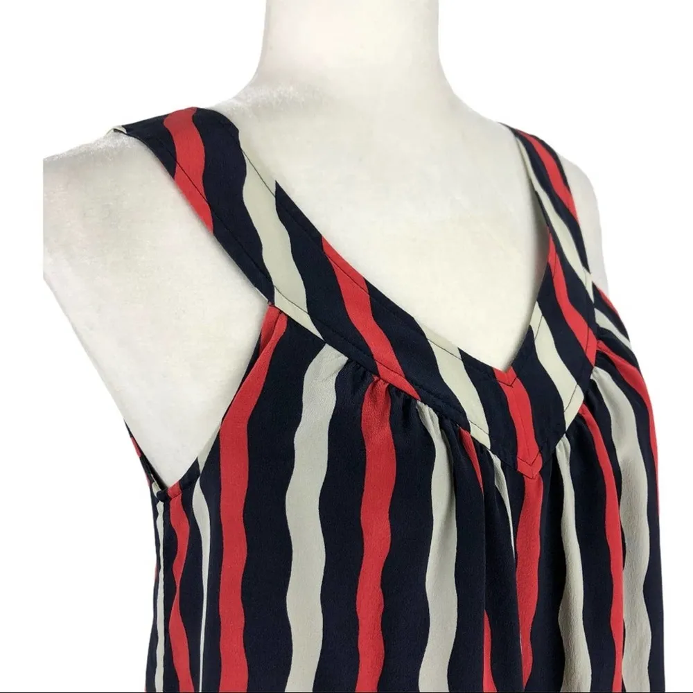 Marc Jacobs Vertical Wavy Stripes 100% Silk Dress Size XS - Image 4