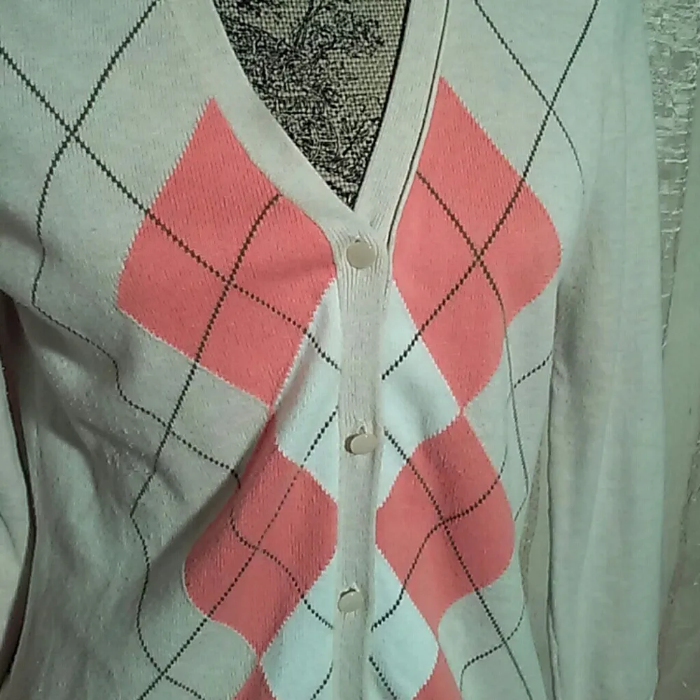 Izod Argyle Cardigan Sweater - Image 2
