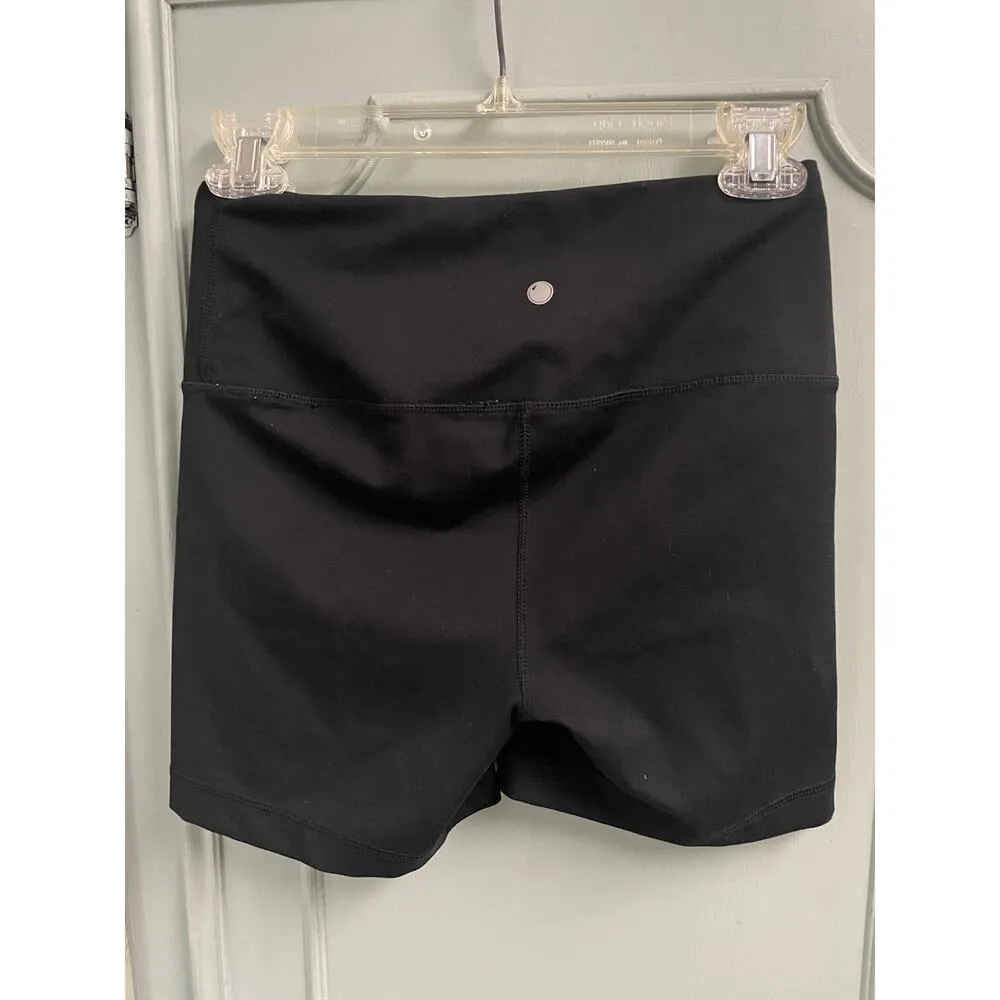 Yogalicious Lux Black Biker Shorts Size Small Athleisure Athletic Workout Gym - Image 2