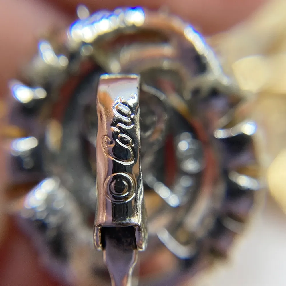 Coro Emerald Cut and Rondel Rhinestone Silvery silver Tone clip on earrings - Image 7