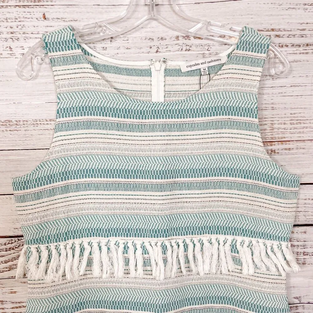NEW Cupcakes & Cashmere Martini Tassel Shift Dress, NWT, Size Medium, MSRP $125 Green - Image 5