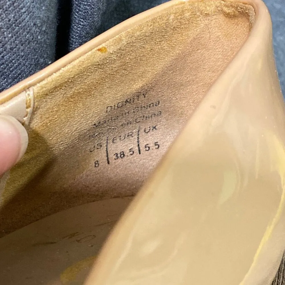 Mix No. 6 Cream Patent Leather Heels Sz 8 - Image 5