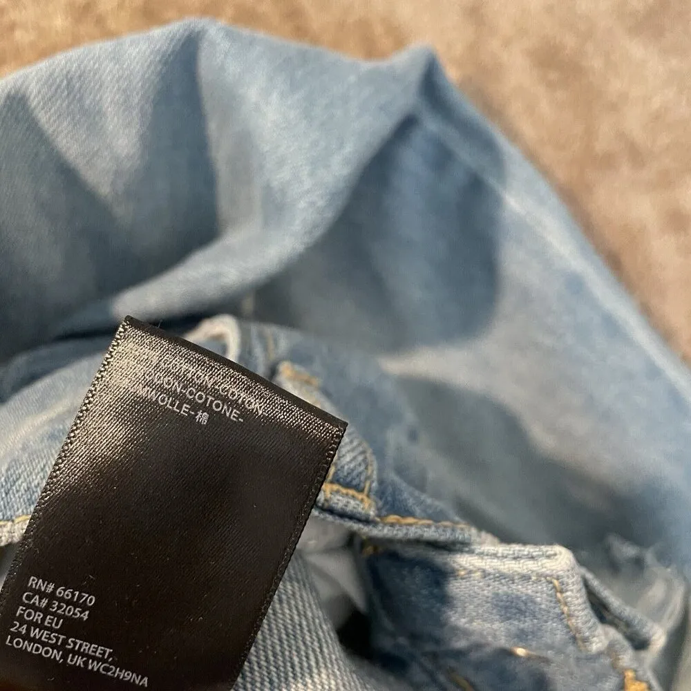 BDG Women's Slim Straight High Rise Sz 28 Button Fly Light Distressed Ra… - Image 7