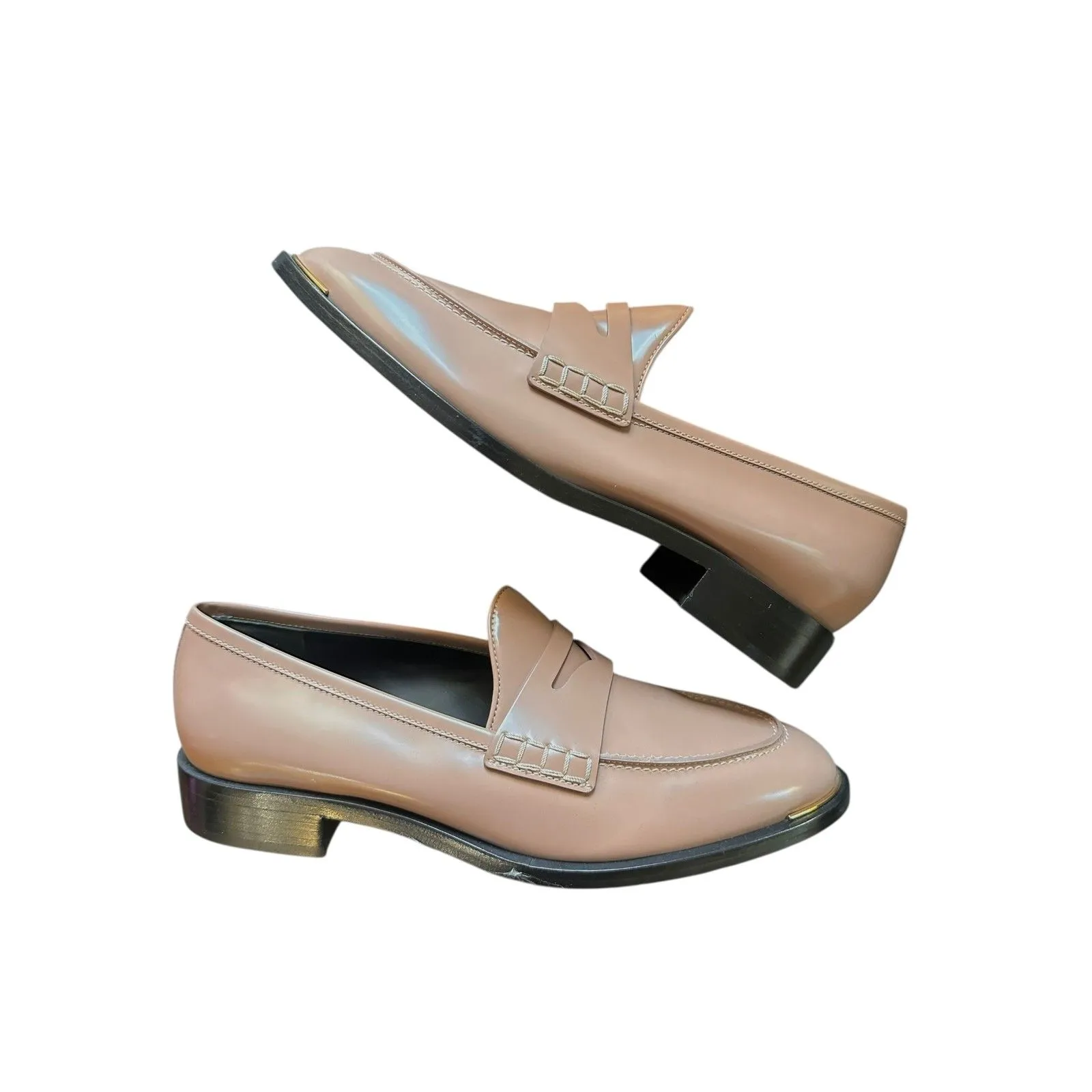 GUISSEPPE ZANOTTI Faridha Patent Leather Loafers Nude NWOT - Image 2