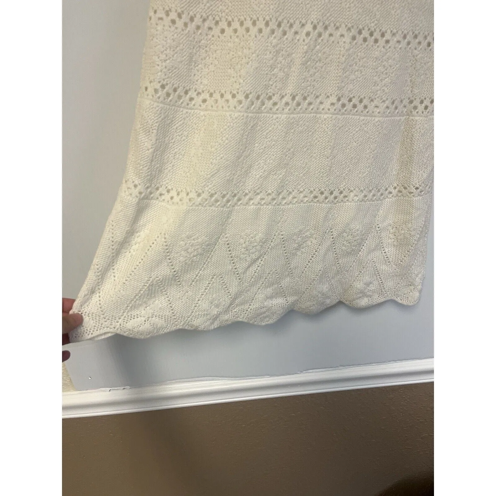 Loveshackfancy Gypsum White Elvirie‎ Crochet Mini Dress - Large - Image 13