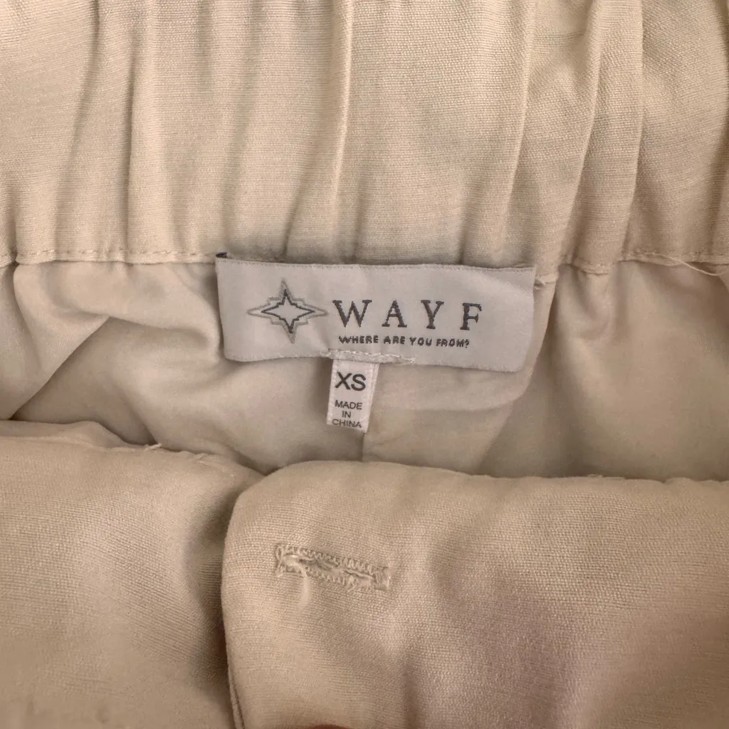 W.A.Y.F Where Are You From Womens Pants High Rise Wide Leg Size XS Ivory Boho - Image 8