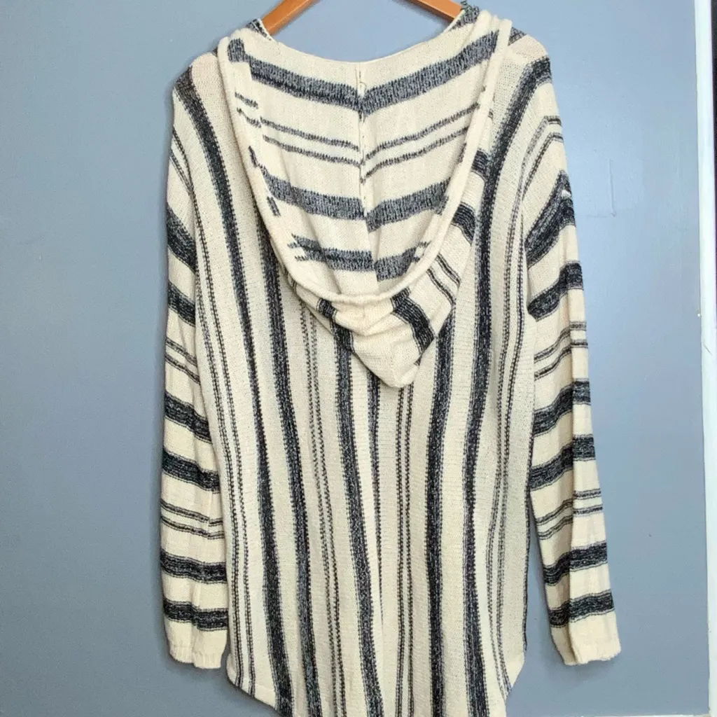 Buckees Striped Hoodie Sweatshirt Tunic - Image 6