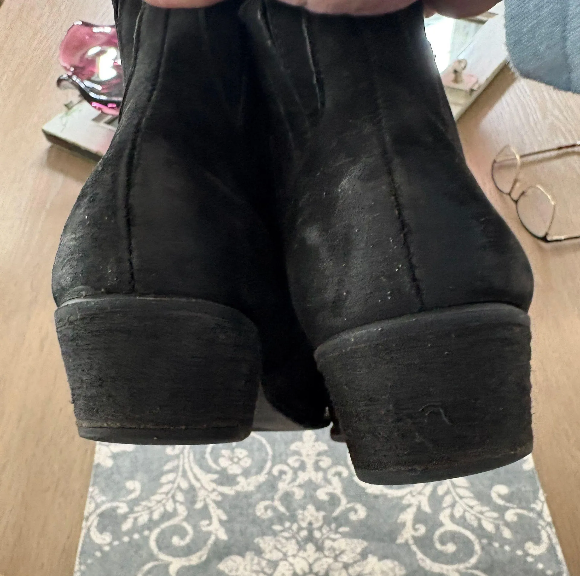 Black Suede Size 9 Bootie - Image 6