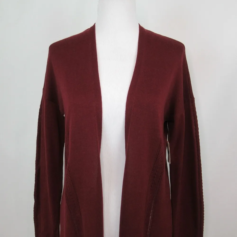 ANTHROPOLOGIE Thin Knit Open Front Long Cardigan Women’s Size XS NEW - Image 4