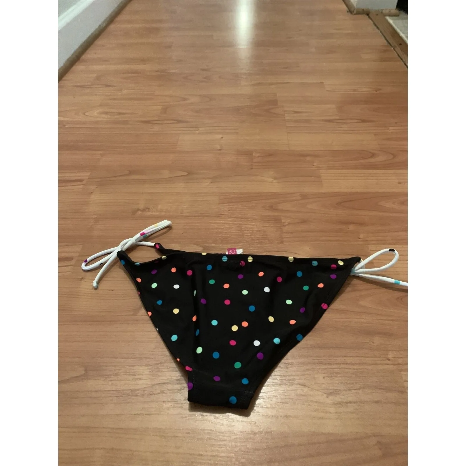 Op Women's Juniors Polka Dot Swim Bikini Bottom Size Medium 7-9 Multicolor - Image 7
