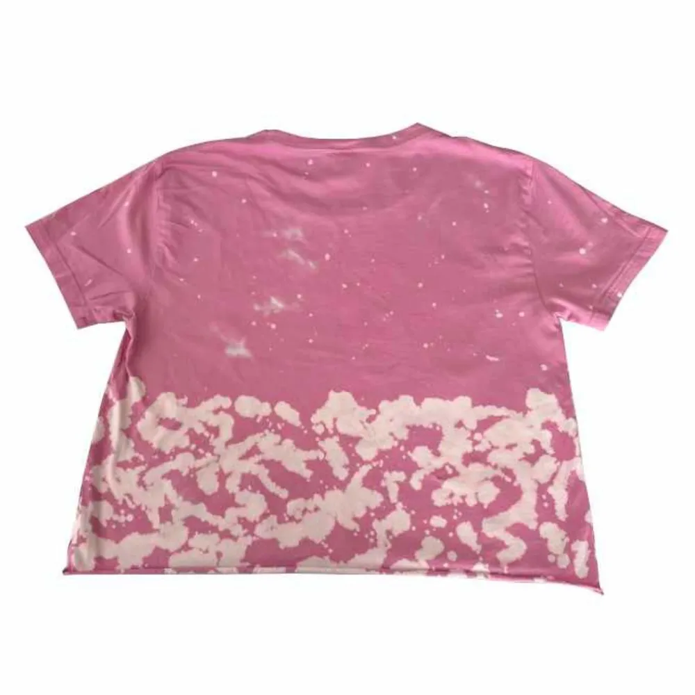 Victorias Secret‎ PINK Pink Paint Splatter & Cloud Crop T-Shirt - Image 4