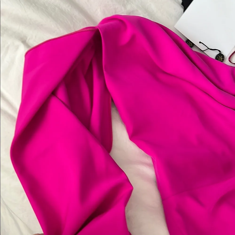 Rhea Costa One Shoulder Evening Gown Pink Size XL - Image 9