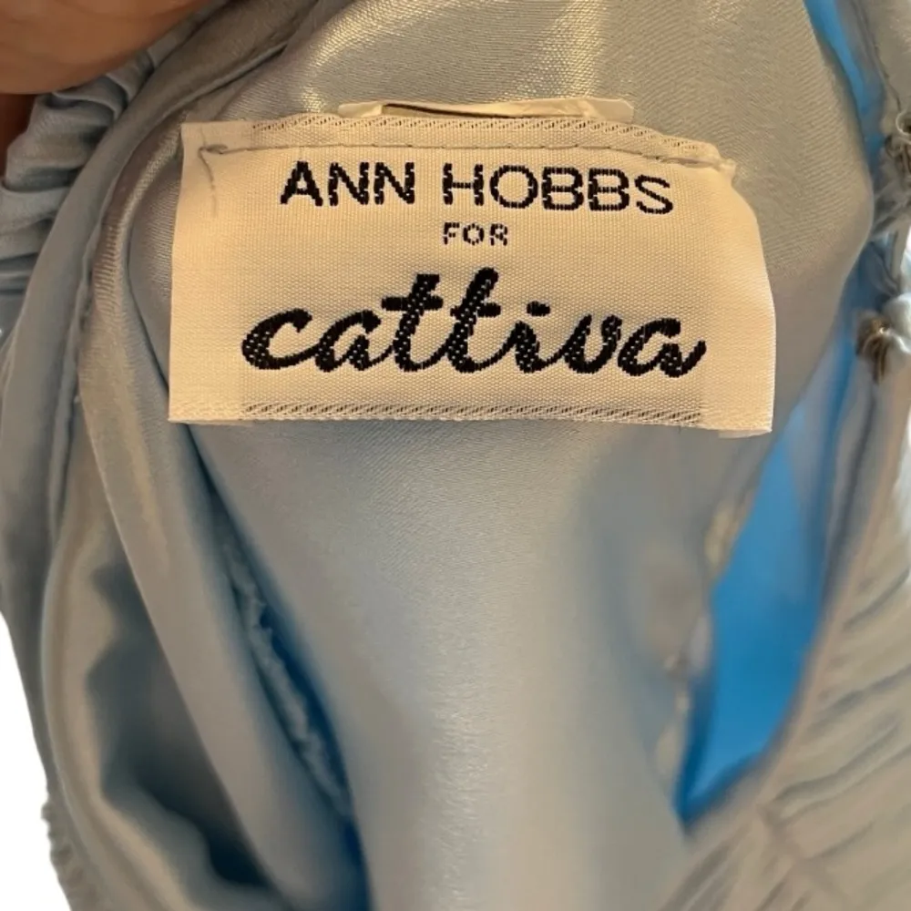 Vintage‎ Ann Hobbs for Catrina Formal Dress 2 Pieces Blue Size 14 - Image 8