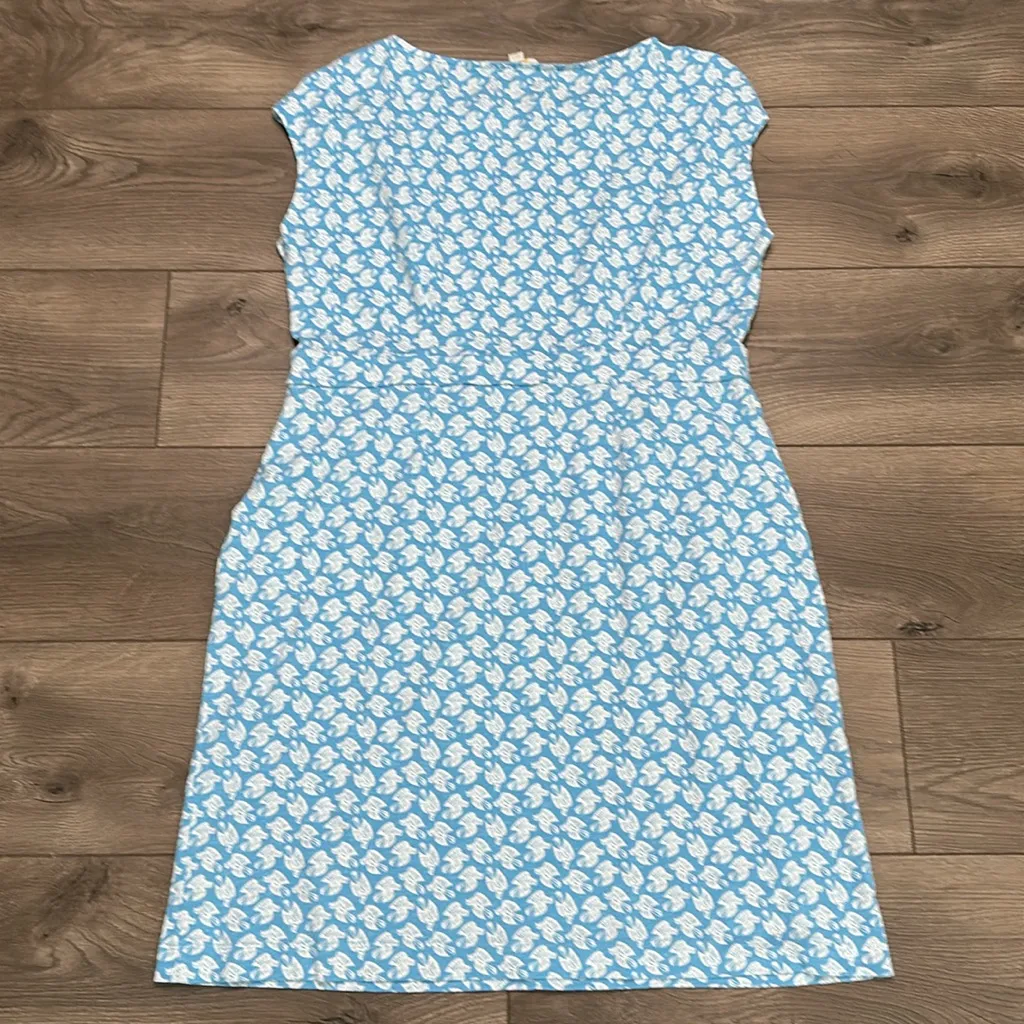 Boden Florrie Jersey Sheath Pocket Dress Blue Bird Print Size‎ 16/18 Size undefined - Image 6
