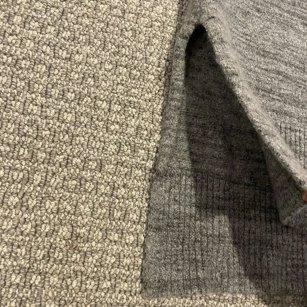 Cynthia Rowley Dress Womens Sz M Wool Blend Cowl Neck Gray Mini Tunic Sleeveless - Image 5