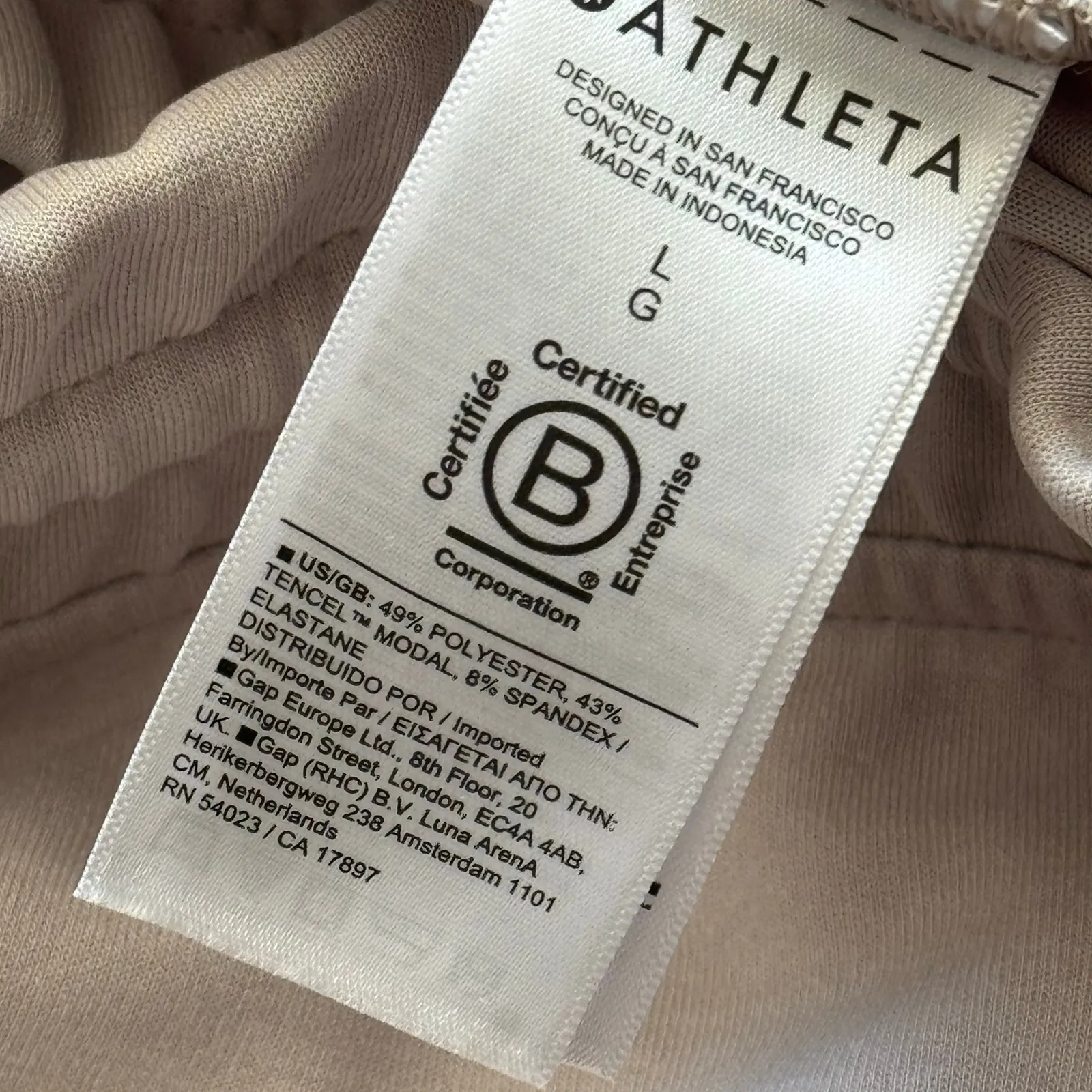 Athleta Seasoft Straight Crop Pants Abalone Grey Beige Women’s Size Large - Image 11