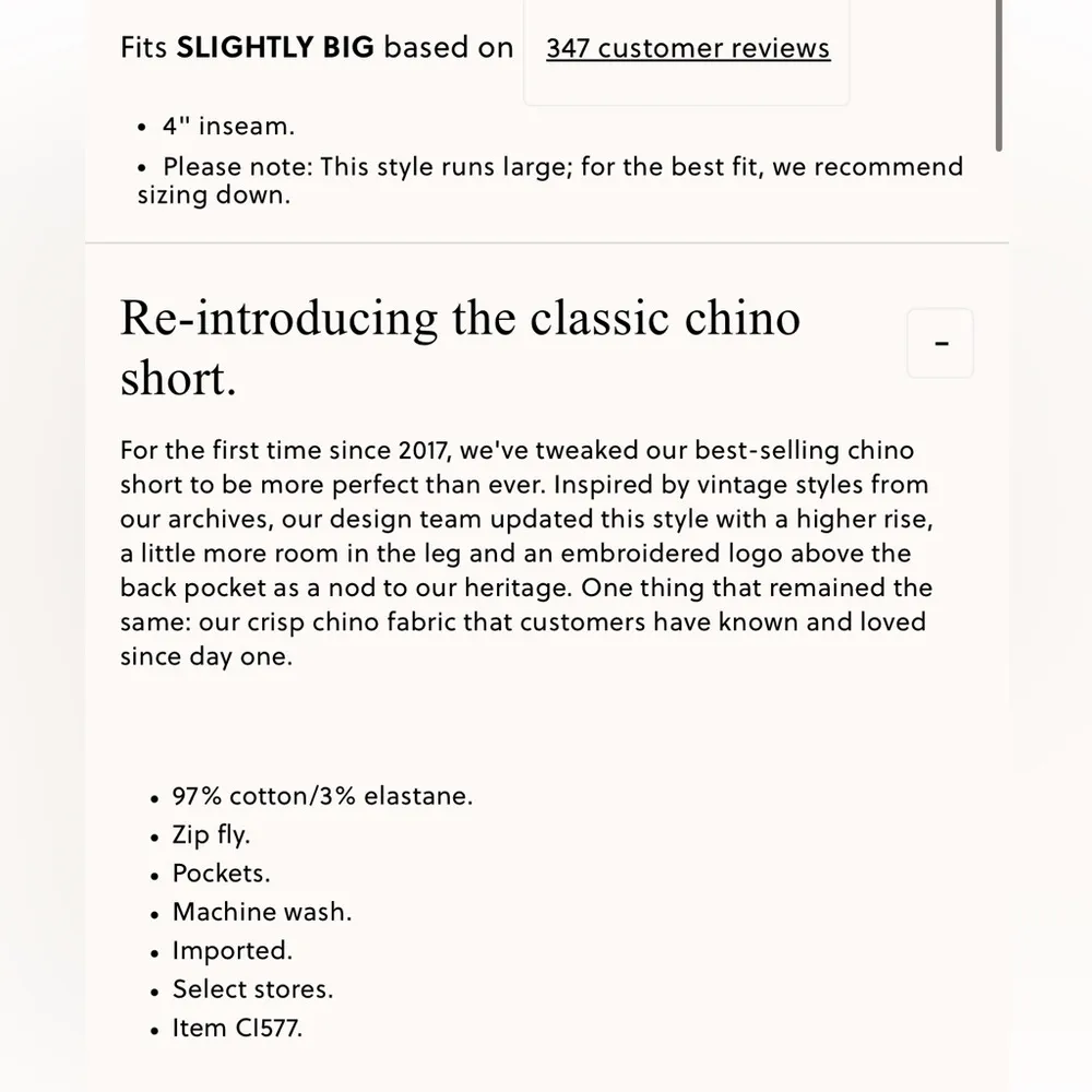 J.Crew 4" heritage chino short - Image 3