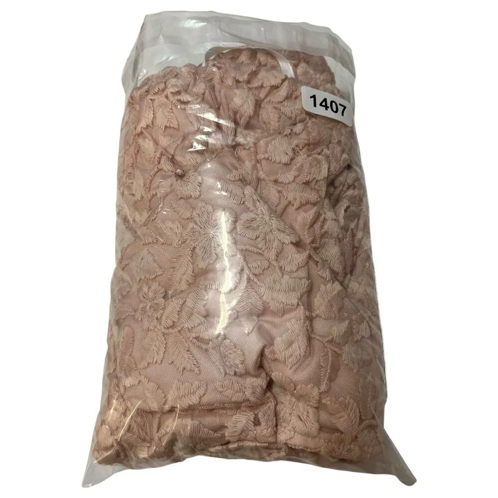 Eloquii Top Womens 22 Floral Lace Overlay Cropped Puff Sleeves Off Shoulder Pink - Image 9