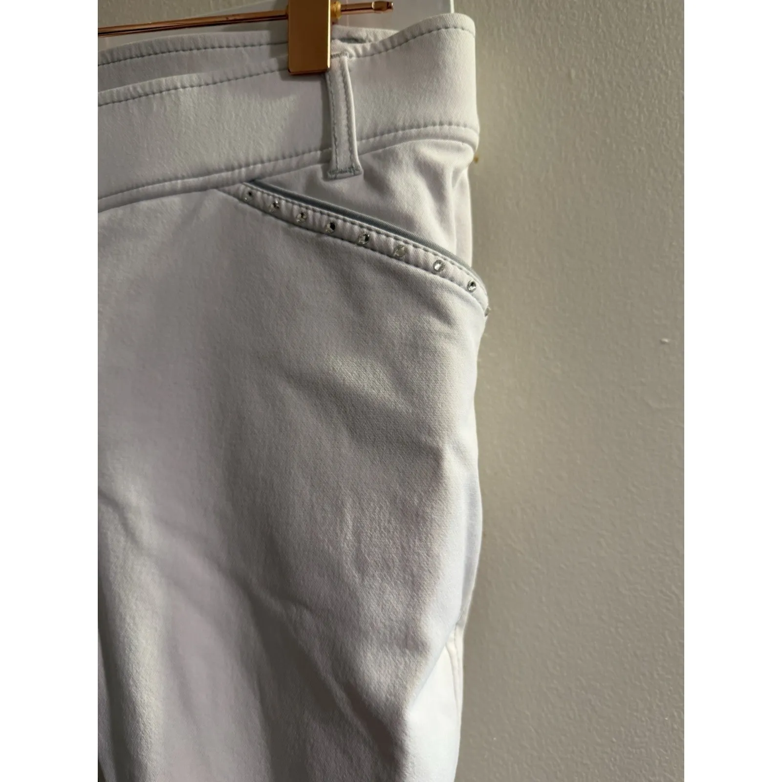 DRESSAGE BREECHES Sz 28 Rhienstone FULLSEAT Cavallino Marino 4 - Image 10
