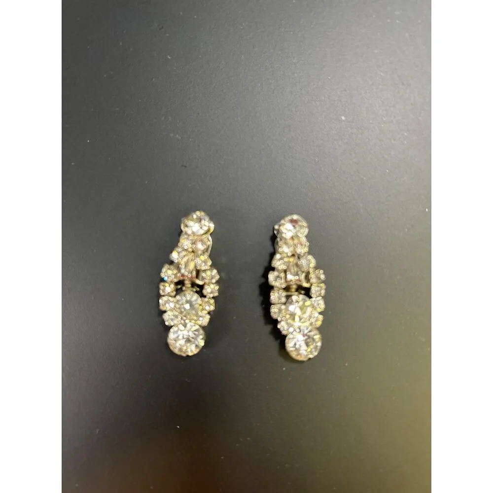 3 Pcs/set women rhinestone Necklace, braclet and clip on earrings SKU 174 - Image 3