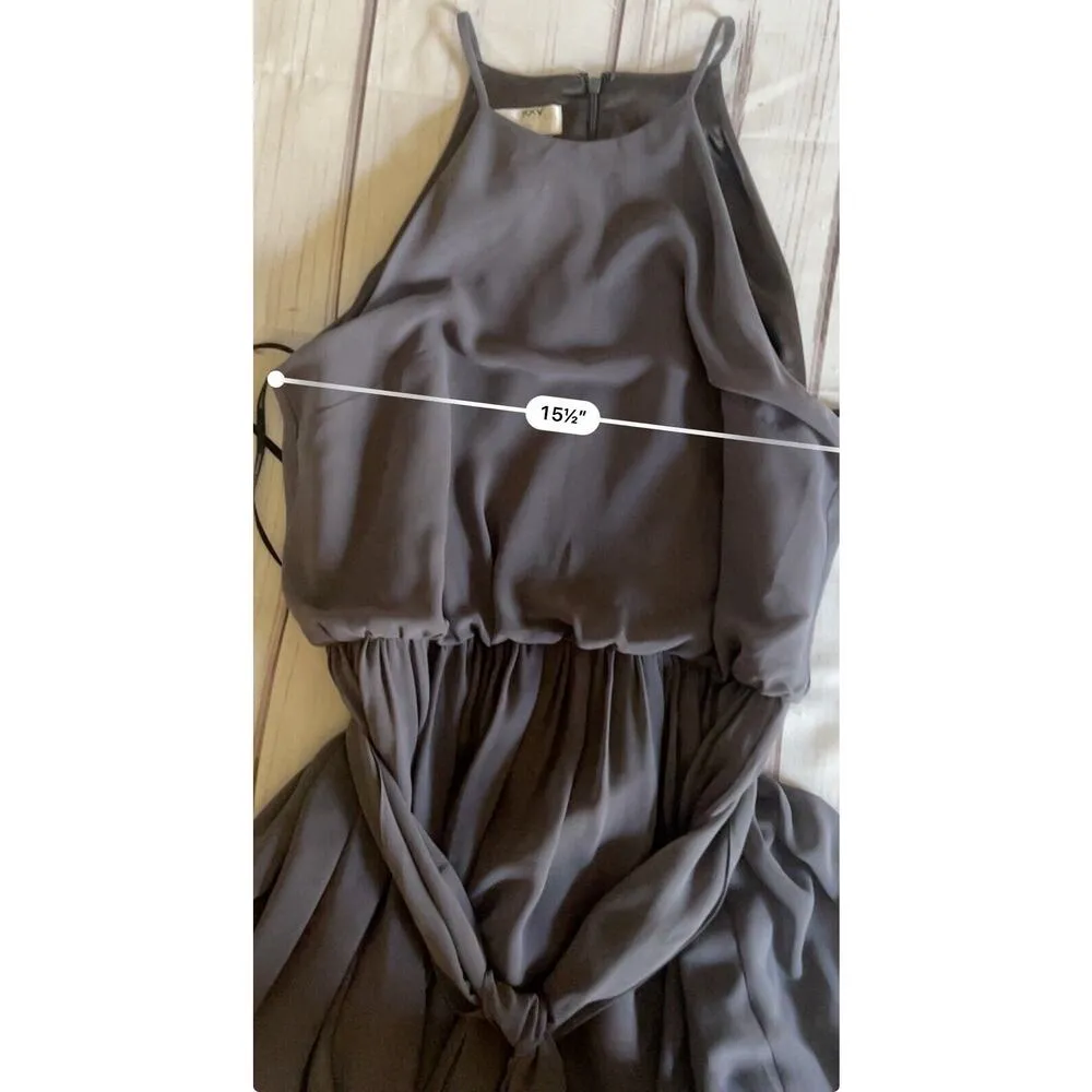 Donna Morgan Collection Alana Halter Blouson Gown Gray Women’s 6 - Image 5