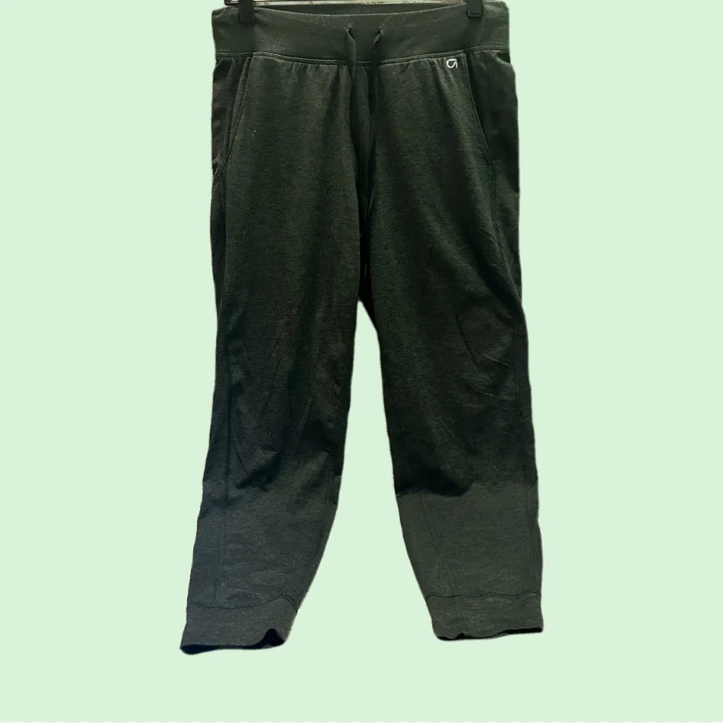 GAP Fit Heather Gray Joggers  Jersey Pants S - Image 2