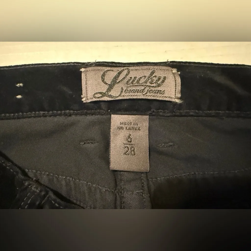 Lucky Brand Women’s Y2K Vintage Black Velvet LOW RISER Wide Leg Pants NWT - Image 2