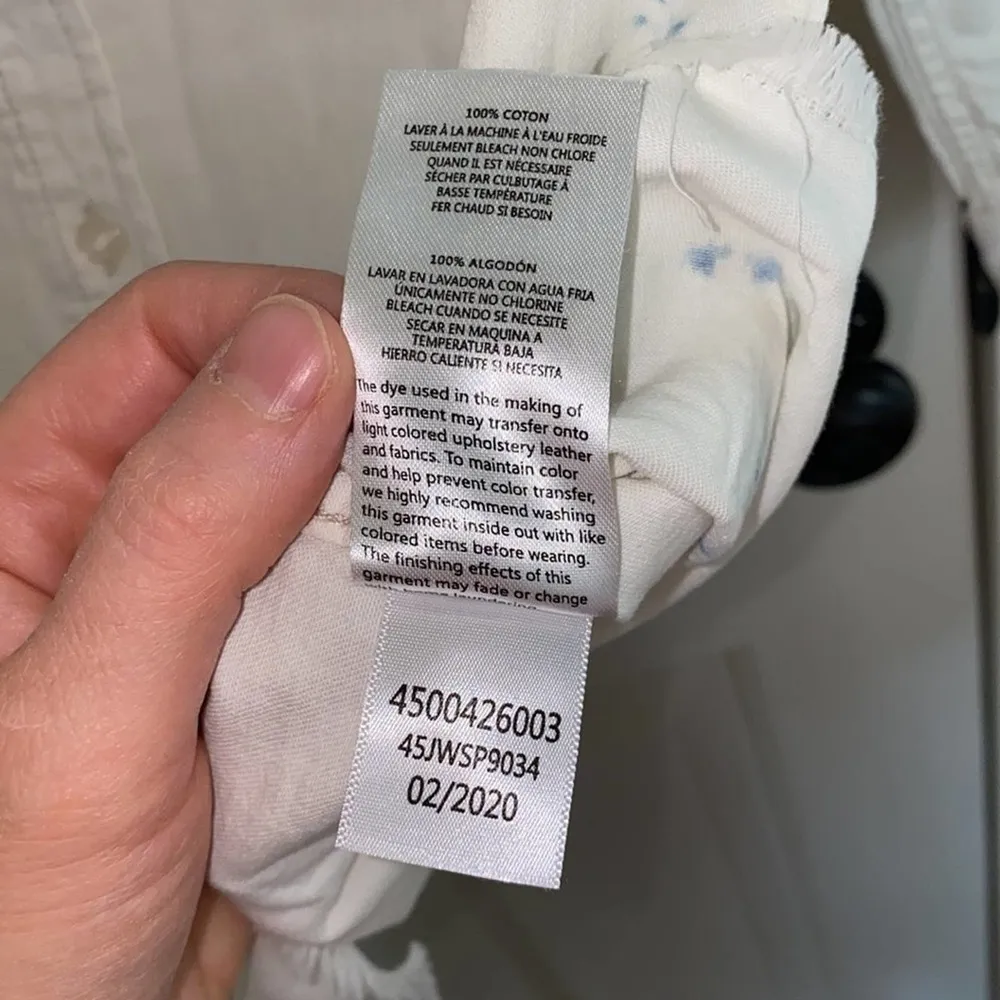 Joe’s Jeans “The Tie Dye Shirt” Size XS NWT Cotton Button Down 3/4 Sleeve - Image 7