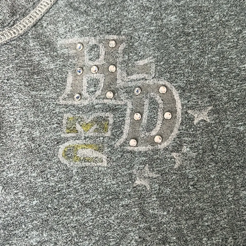 Harley Davidson Henley Long Sleeve TShirt Size 2XL Blue - Image 2