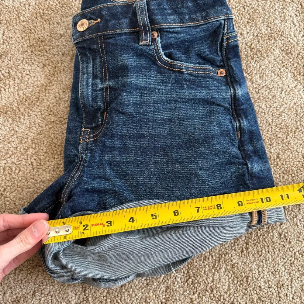 American Eagle Mom Short Size 4 Dark Wash Casual Summer Trendy Basic Staple - Image 9