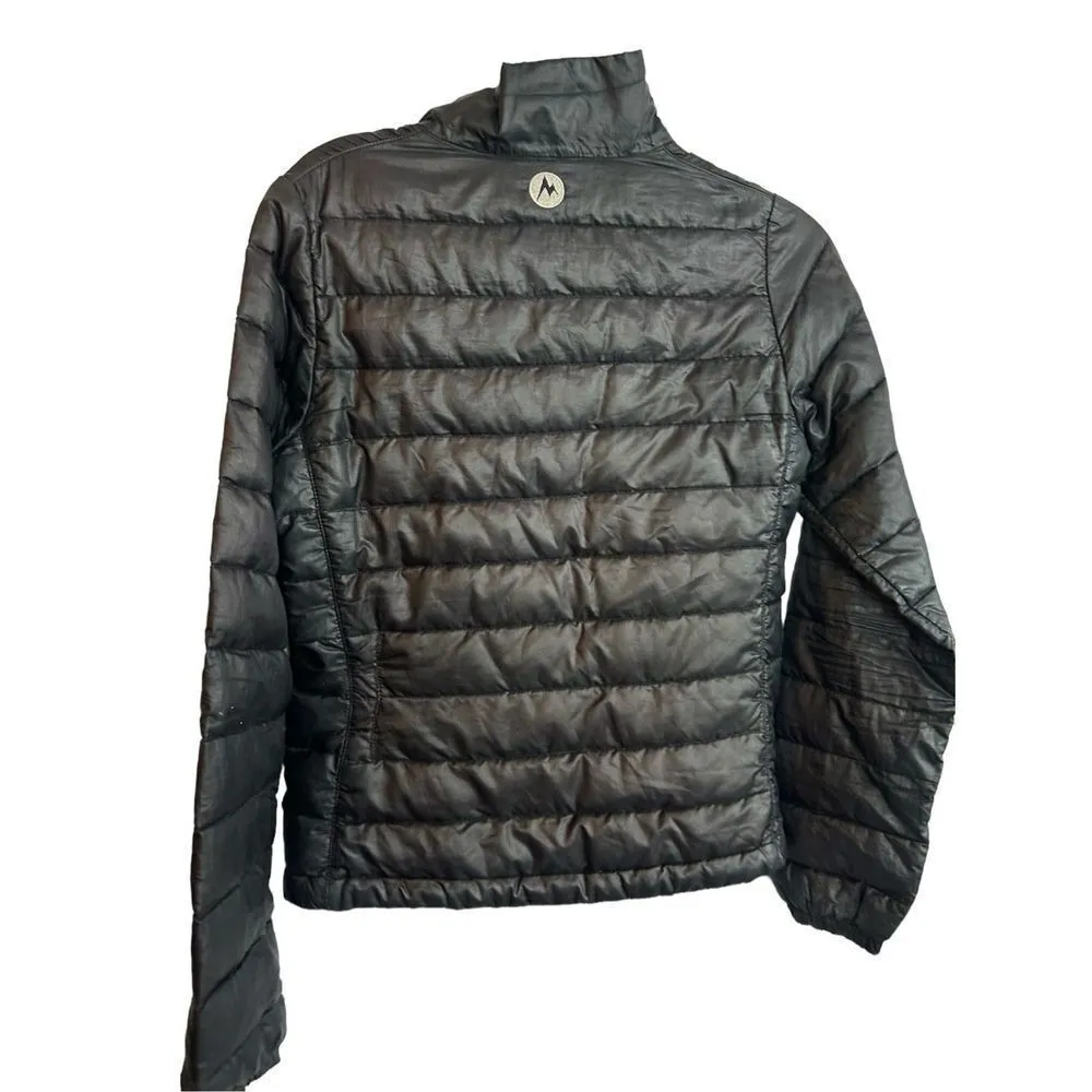Marmot Jacket 800 Fill Packable Goose Down black Puffer Womens Size XSmall - Image 3