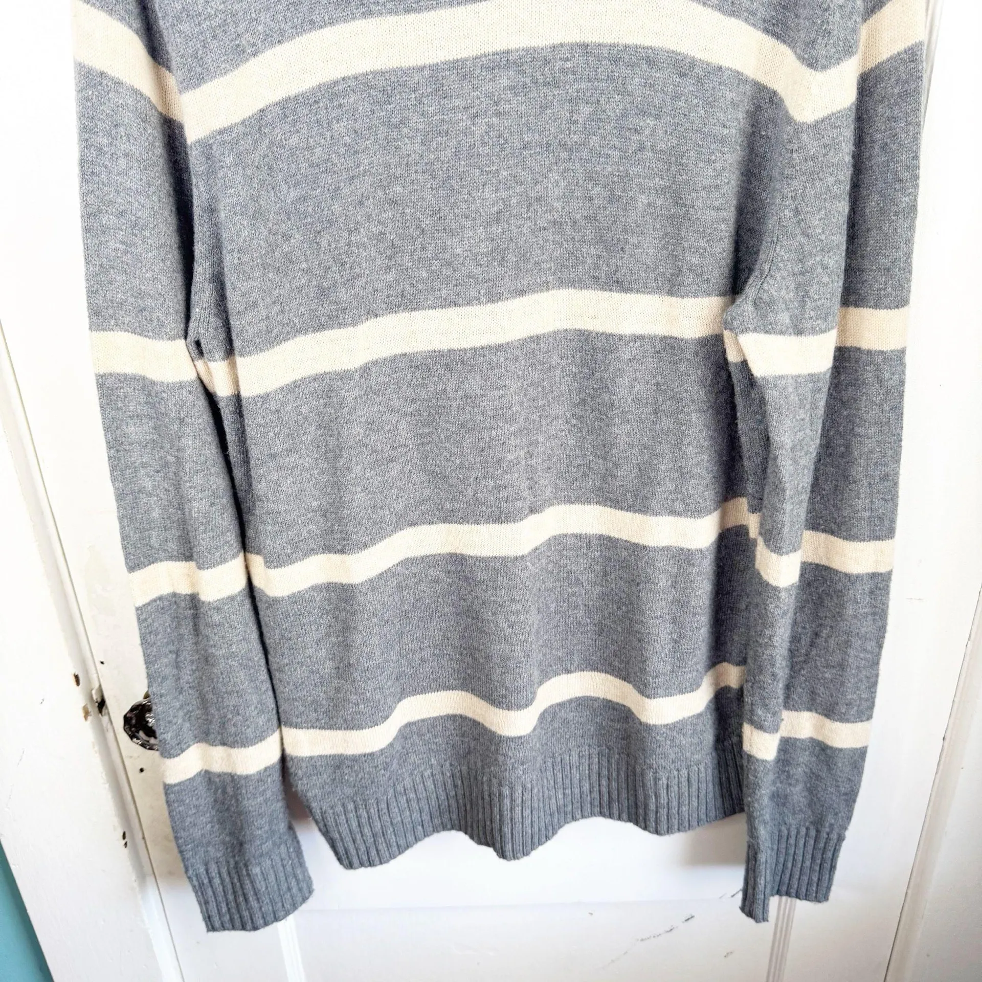 American Eagle AE Wool Blend Crewneck Striped Knit Sweater Men’s Athletic Fit XL - Image 12