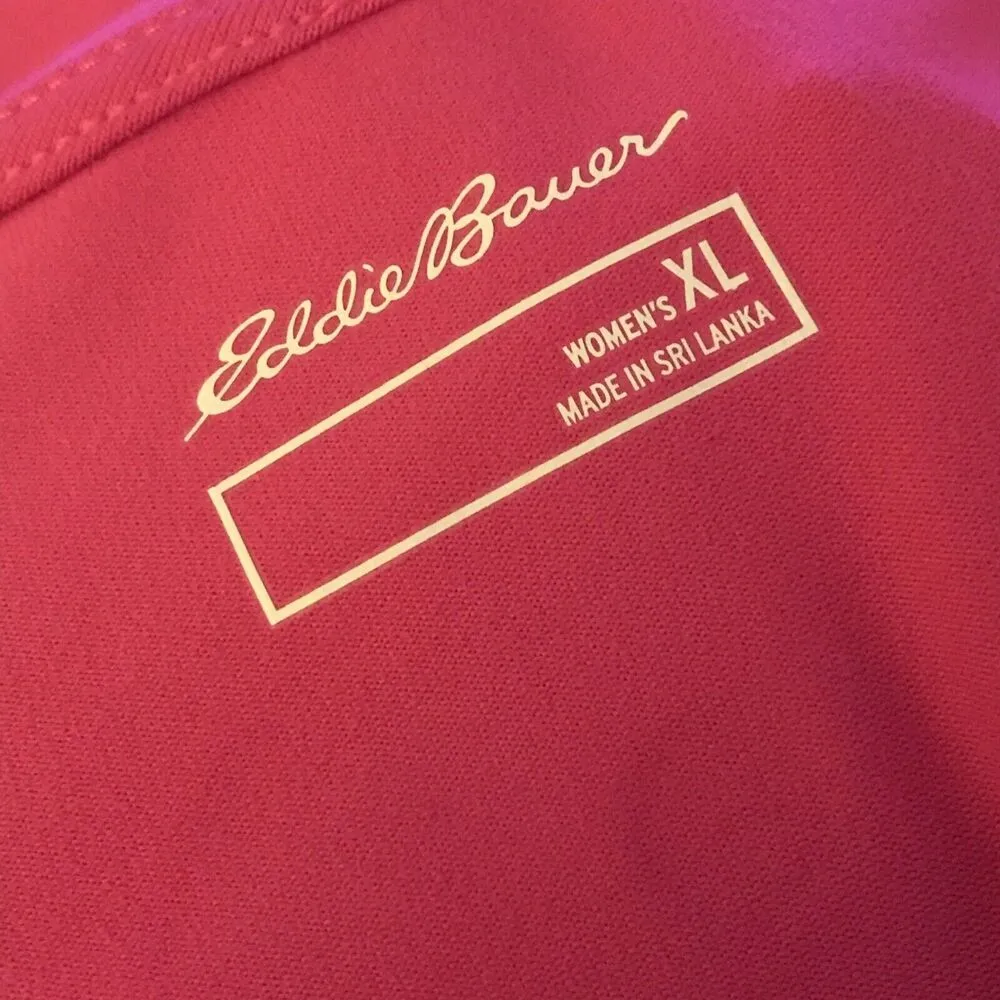 Eddie Bauer Aster Dress Sleeveless Empire Waist XL Bright Pink Poly Spandex G4 - Image 8