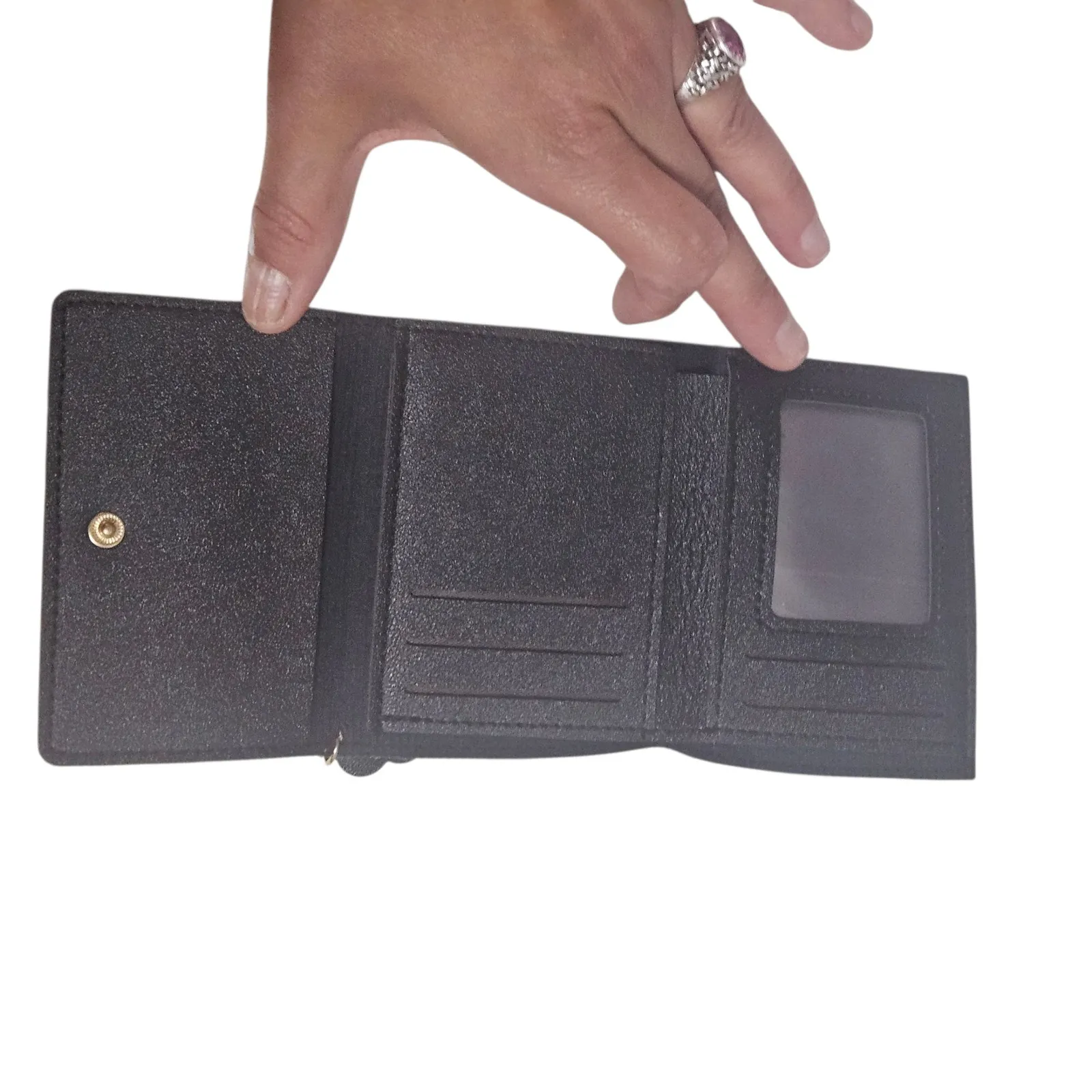 Cute Black Cat Trifold‎ Wallet Coin Purse Card Holder Keychain Gift Kawaii - Image 3