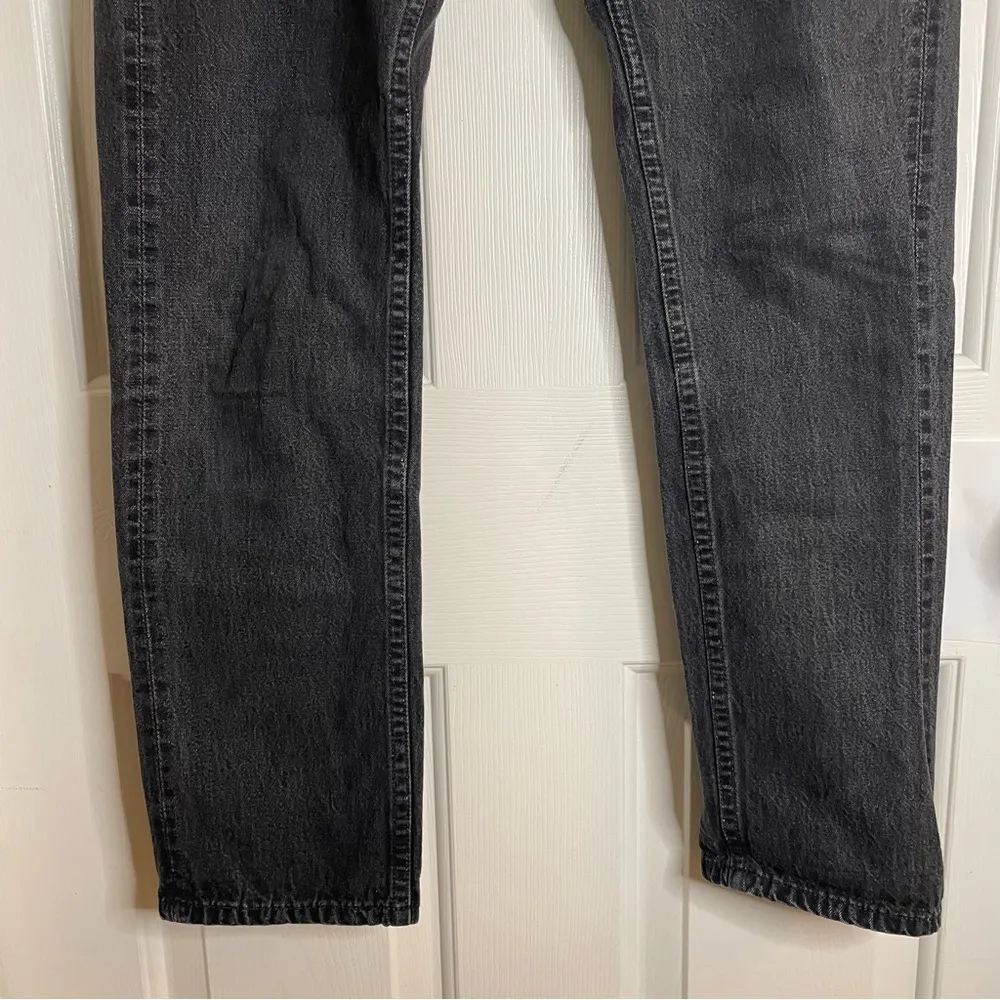 Billy Reid Black Straight Cut Straight Leg Button Fly Jeans Size 26 retro - Image 2