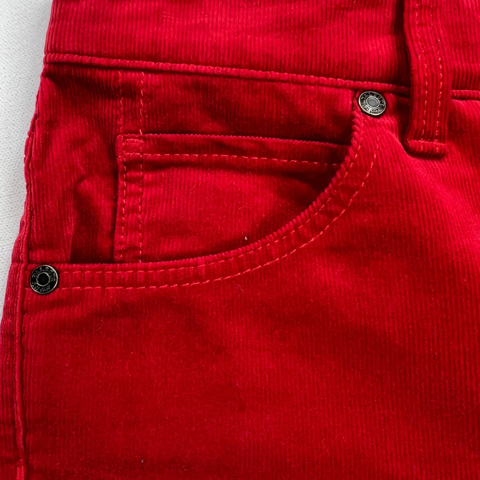 Talbots Corduroy Straight Leg Pant Jeans Cherry Red Mid Rise Size 4 - Image 8