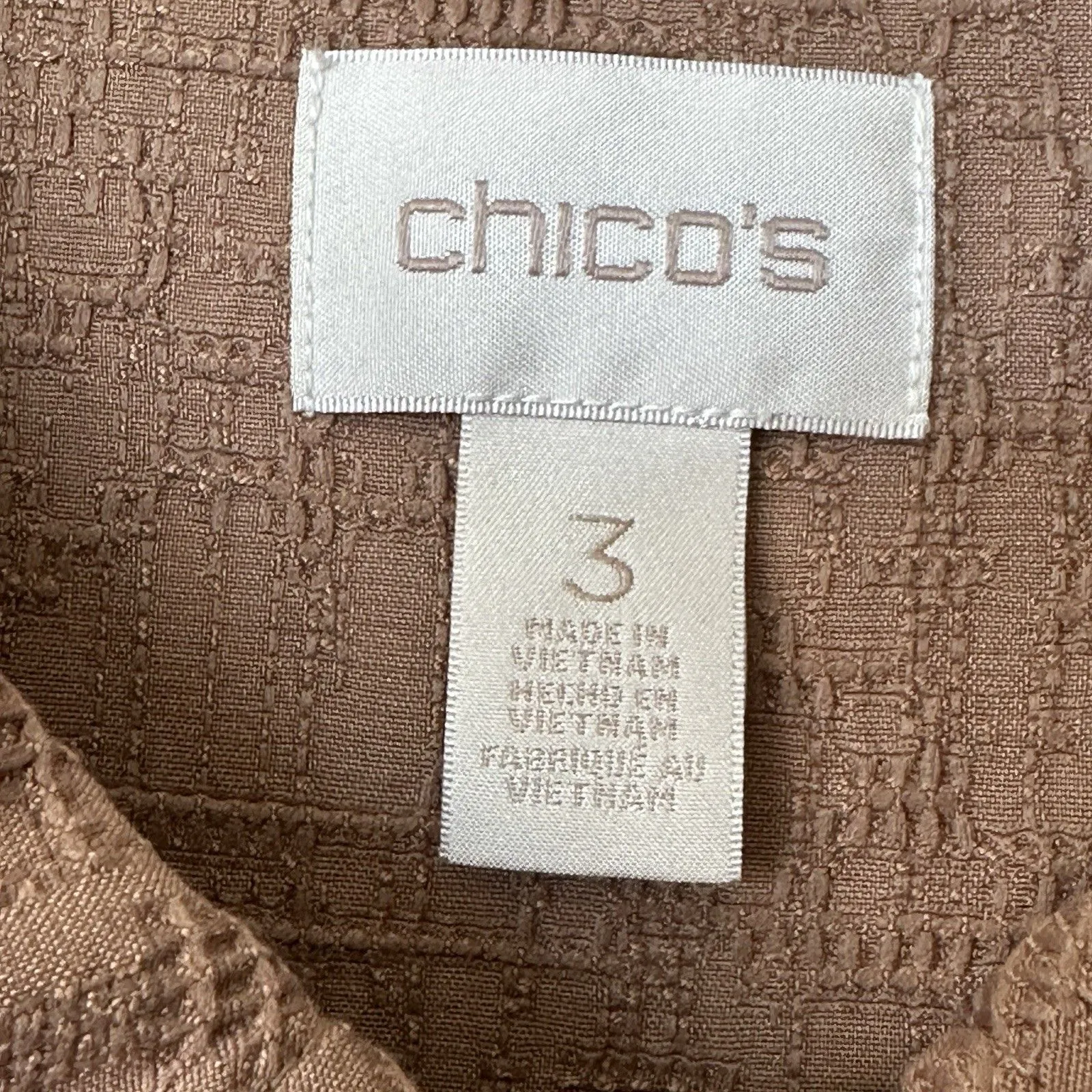 Chicos XL Textured Jacquard Swing Jacket Coat size 3 - Image 9